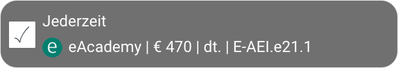 EAcademy Modulkasten ausgewählt